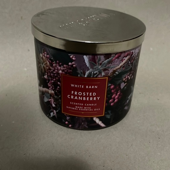 Bath & Body Works Accents Frosted Cranberry Candle Poshmark